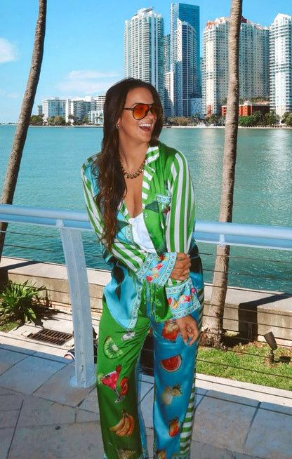 Classic PJ Set ~ Pina Colada Party Silky