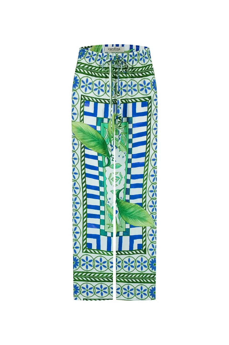 Tonya Straight Leg Tie Pants in Emerald