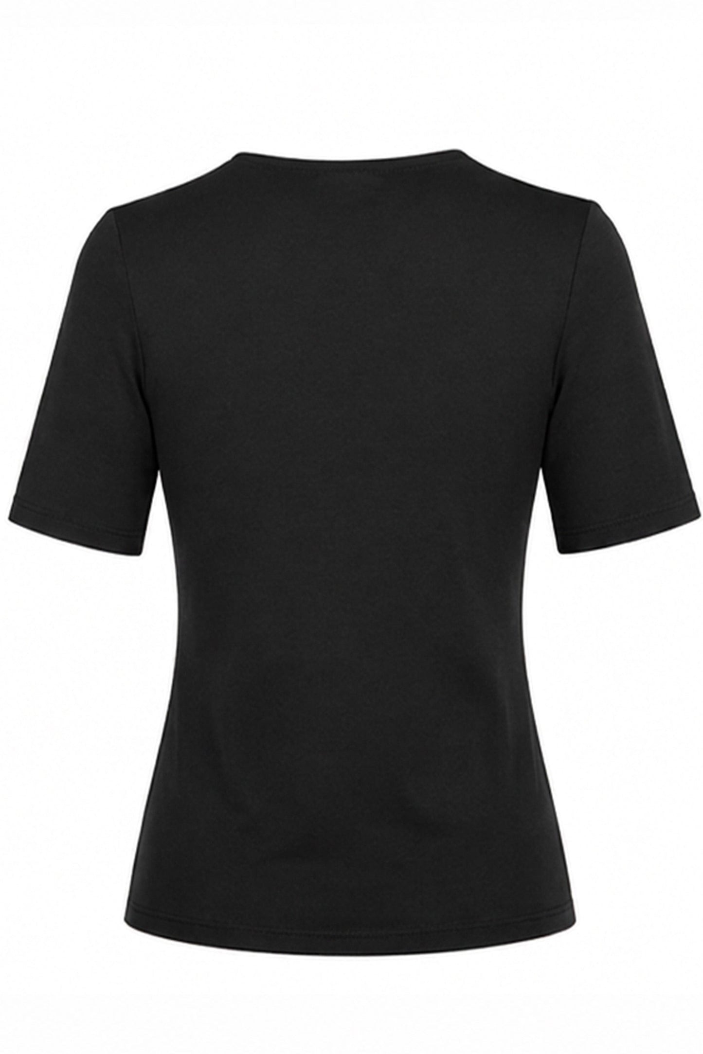 Anne Black Elbow-Sleeve Top