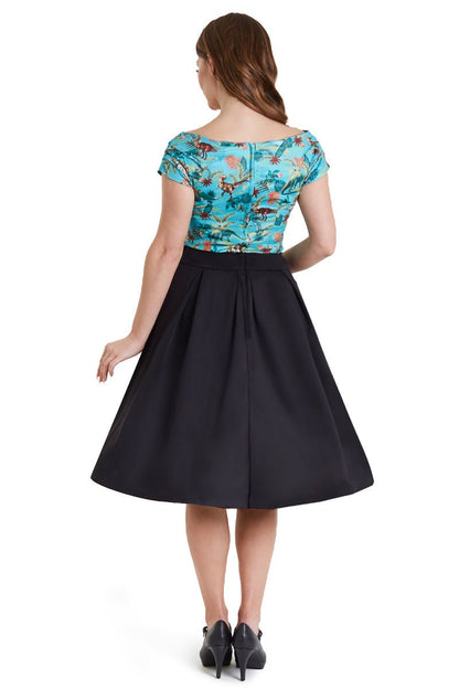 Lilian Off Shoulder Green Dinosaur Top