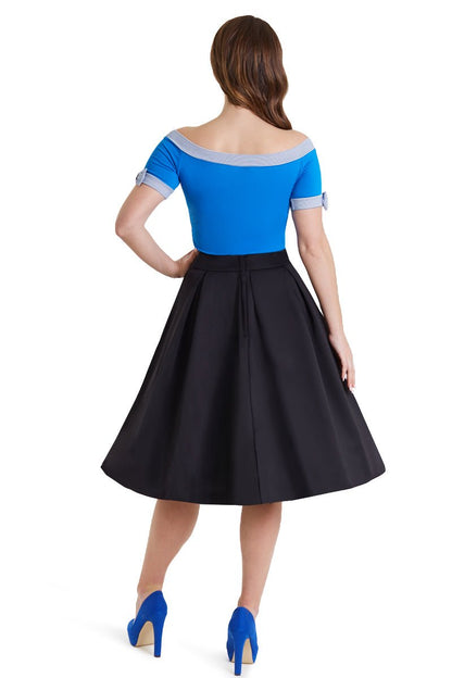 Layla Off Shoulder Blue Top