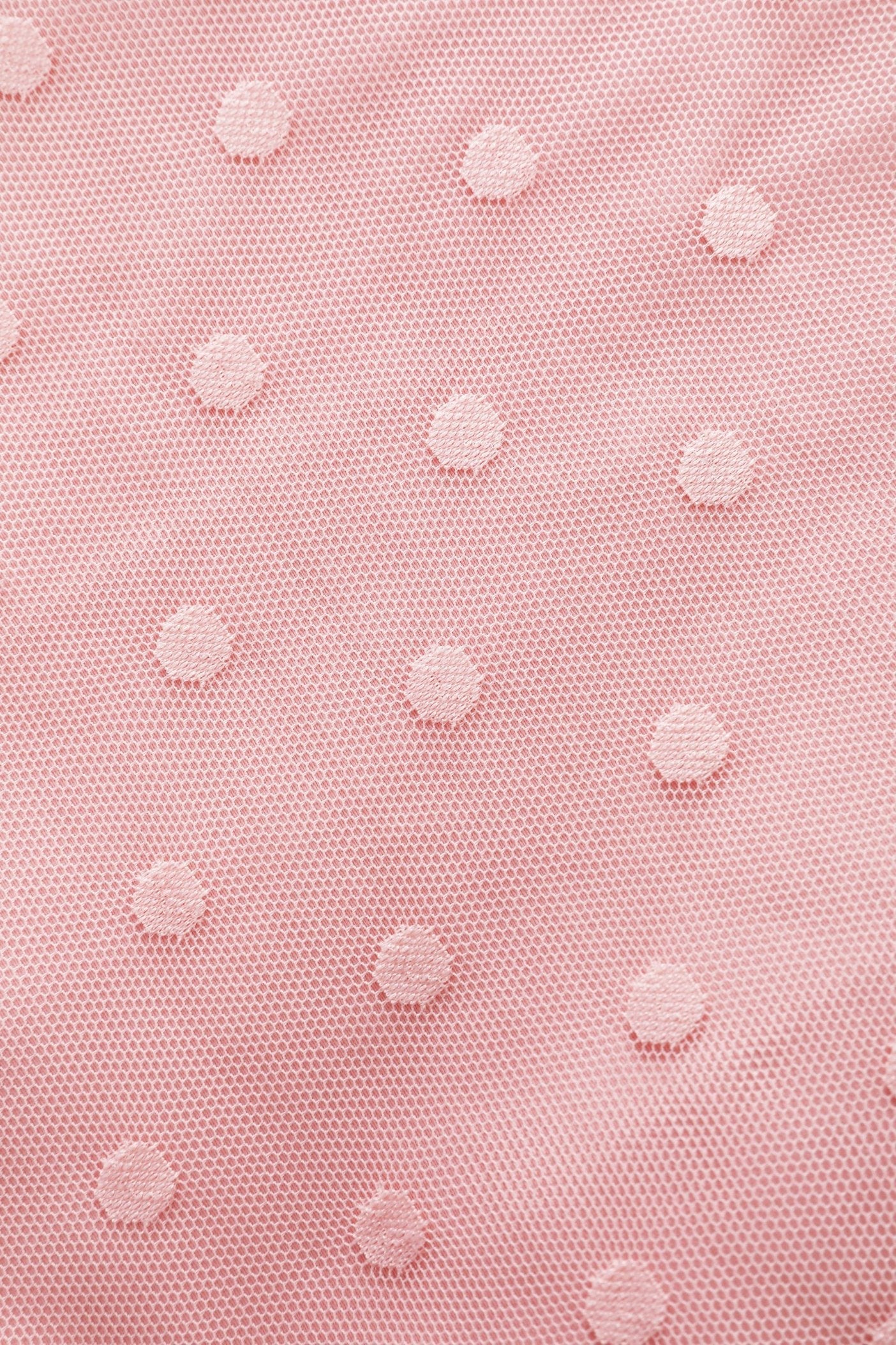 Dorothea Pink Polka Dot Mesh Halter Dress