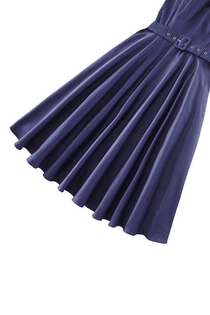 Daisy Navy Halter Dress