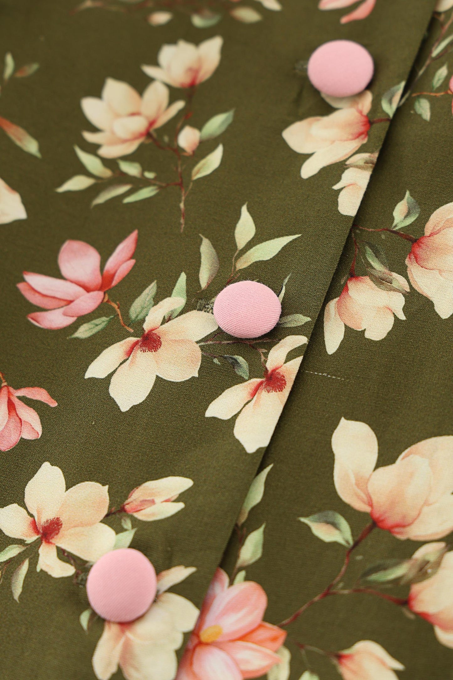 Mollie Olive Green Magnolia Full Circle Shirt Dress