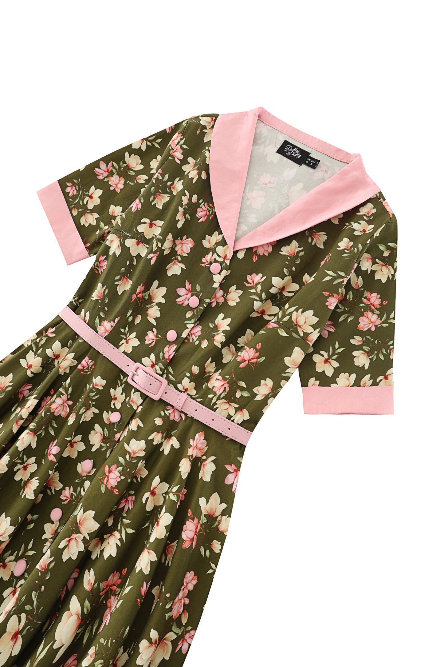 Mollie Olive Green Magnolia Full Circle Shirt Dress
