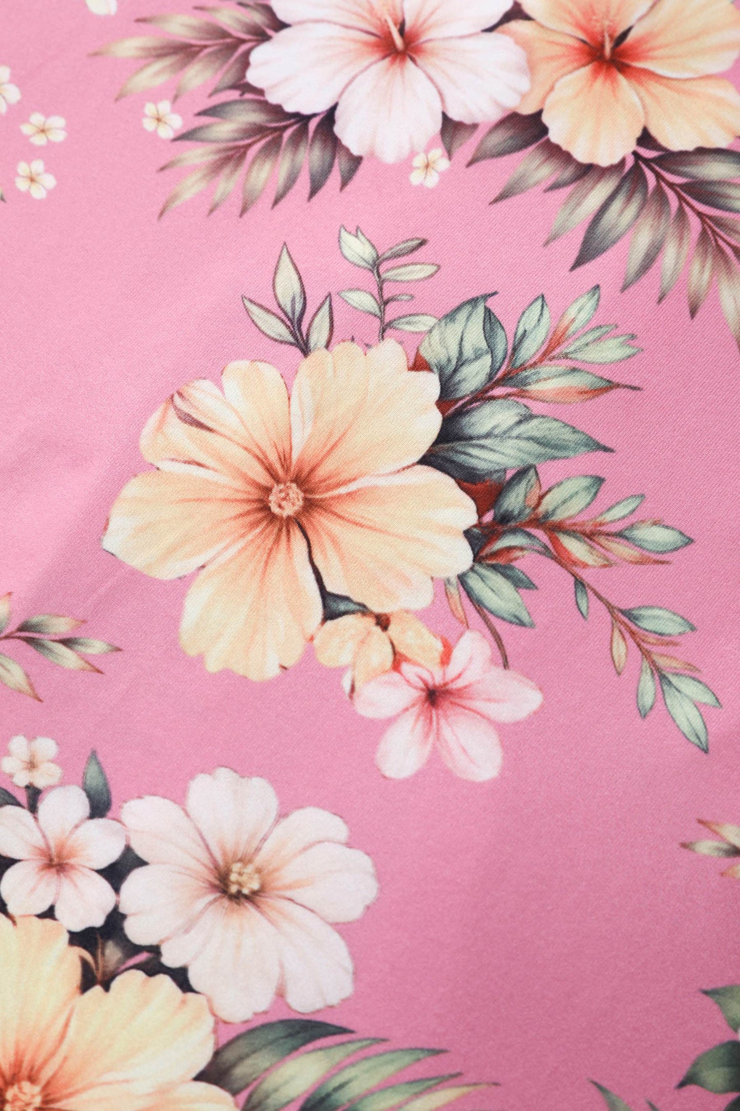 Matilda Pink Vintage Hibiscus Wrap Dress