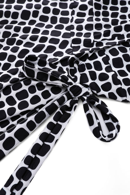 Matilda Monochrome Pebble Wrap Dress