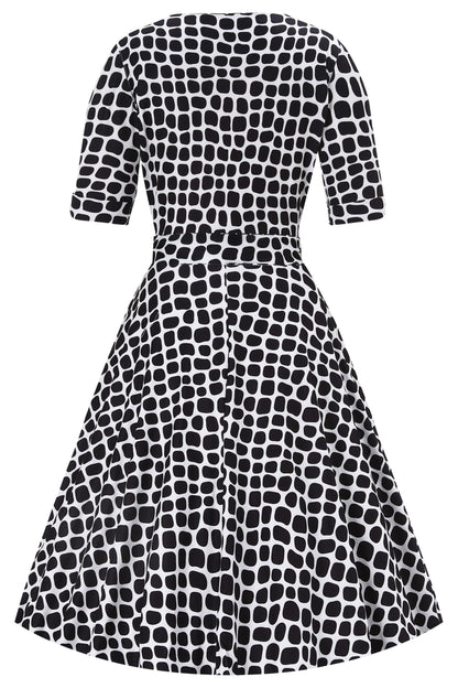 Matilda Monochrome Pebble Wrap Dress