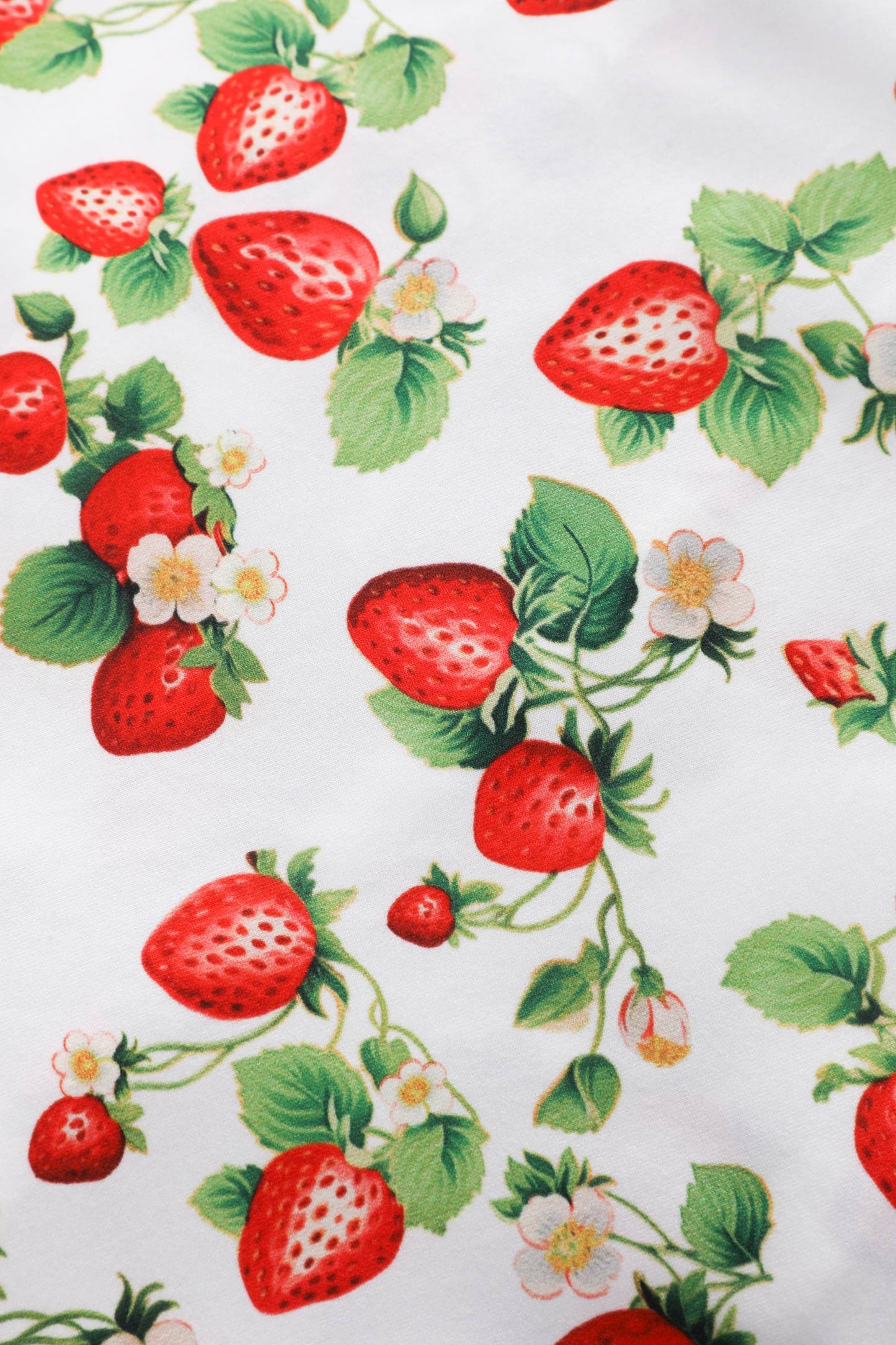 Matilda Summer Strawberry Wrap Dress In White