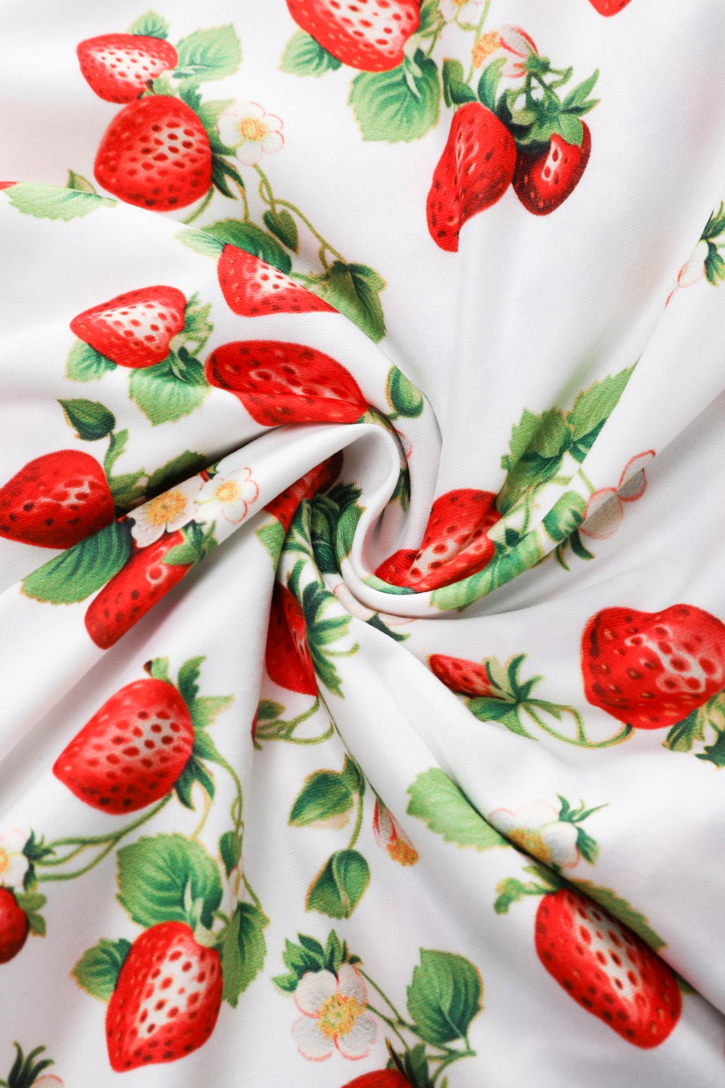 Matilda Summer Strawberry Wrap Dress In White