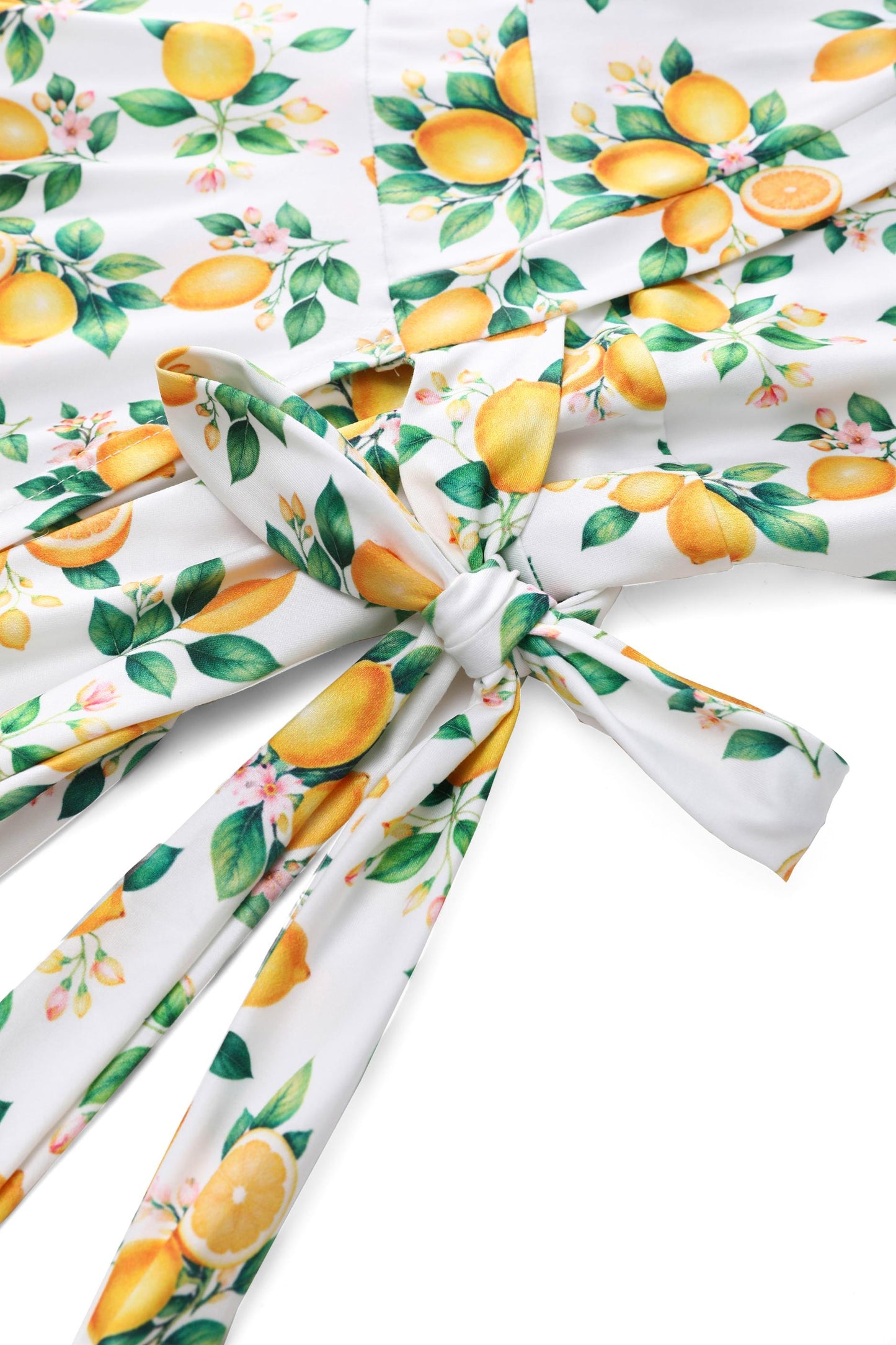 Matilda White Lemon Wrap Dress in White