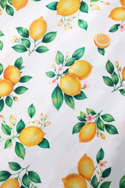 Matilda White Lemon Wrap Dress in White