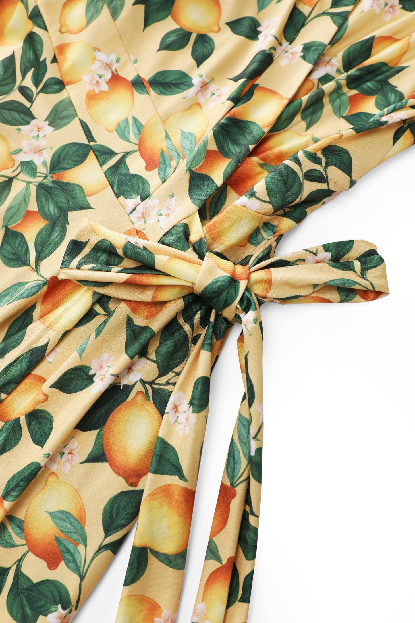 Matilda Lemon Wrap Dress in Yellow