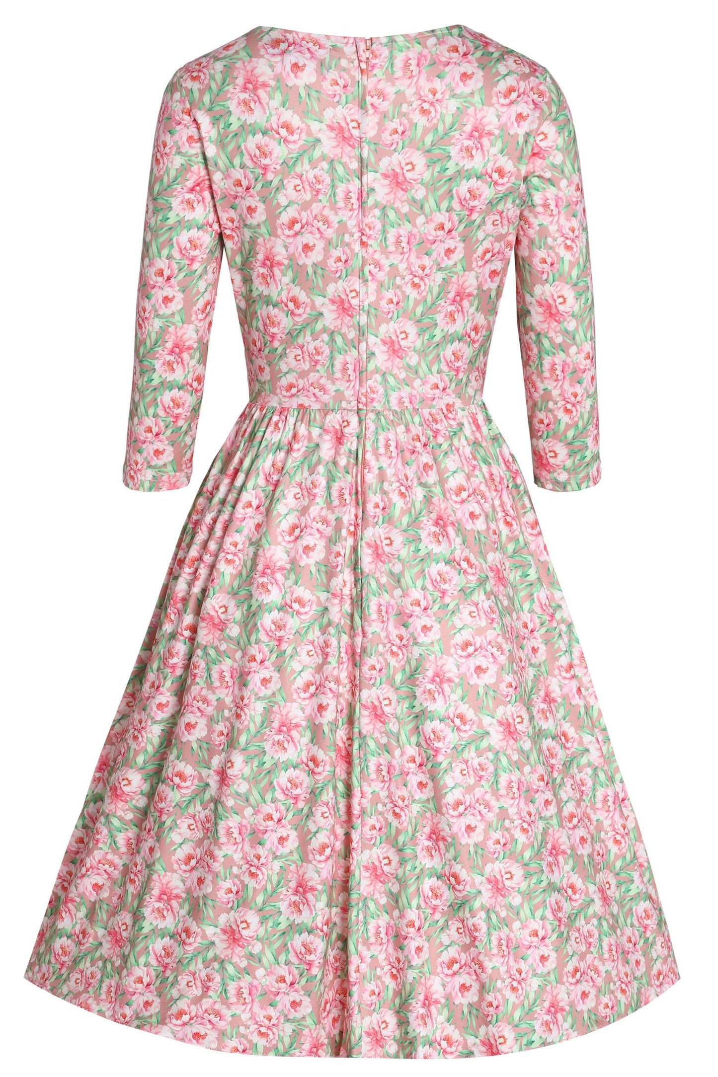 Billie Pink Peony Long Sleeved Dress