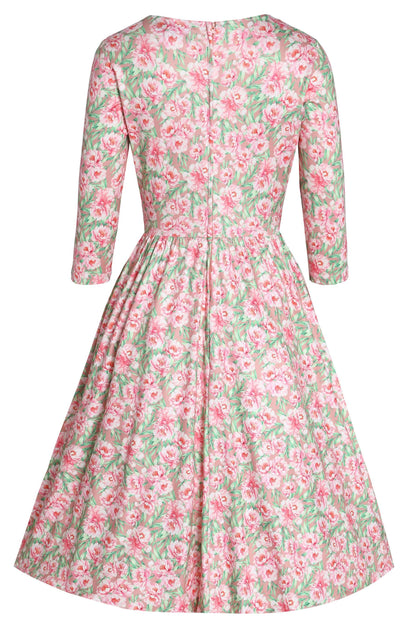 Billie Pink Peony Long Sleeved Dress
