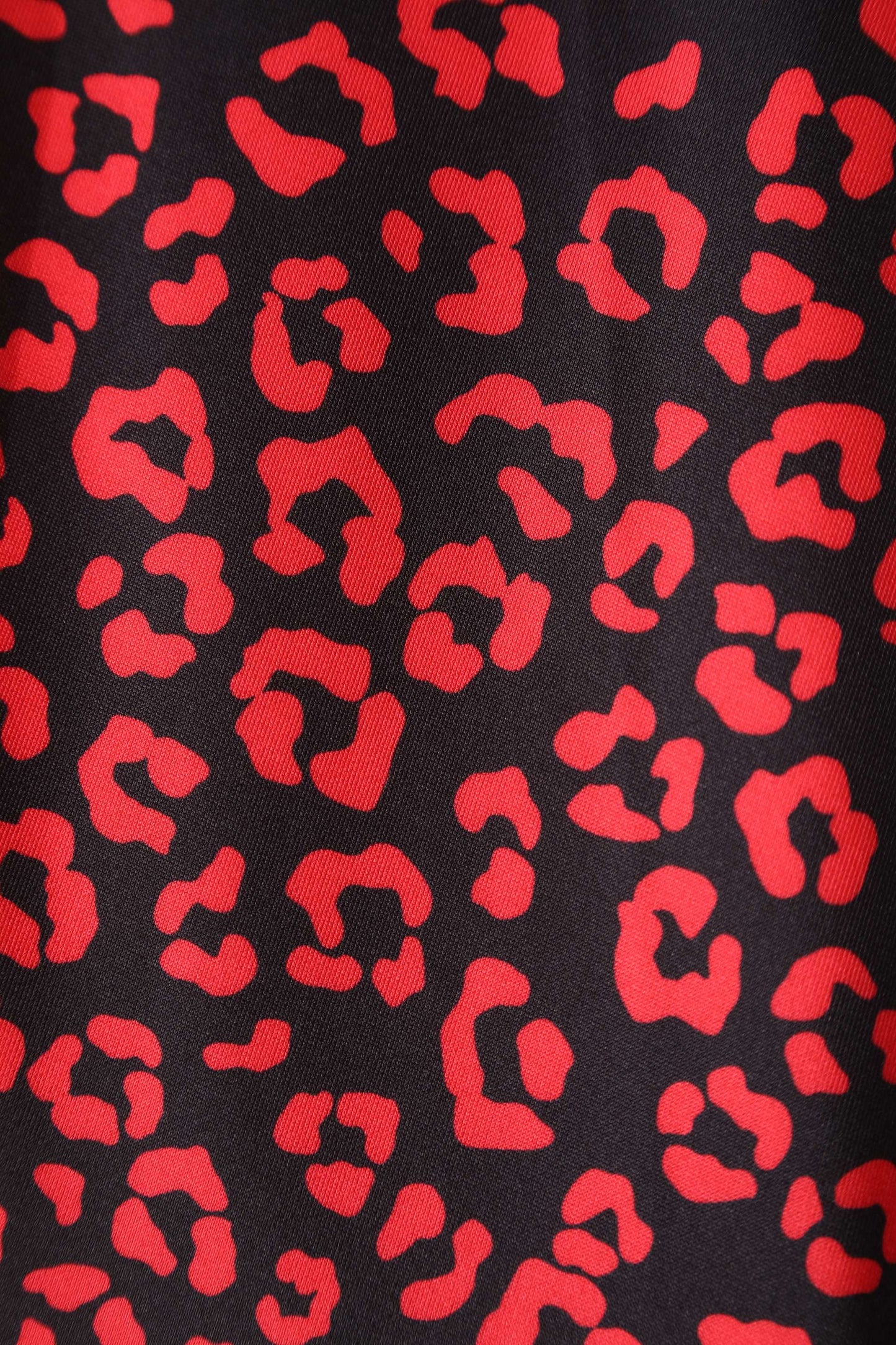 Lily Black & Red Cheetah Print Off Shoulder Dress