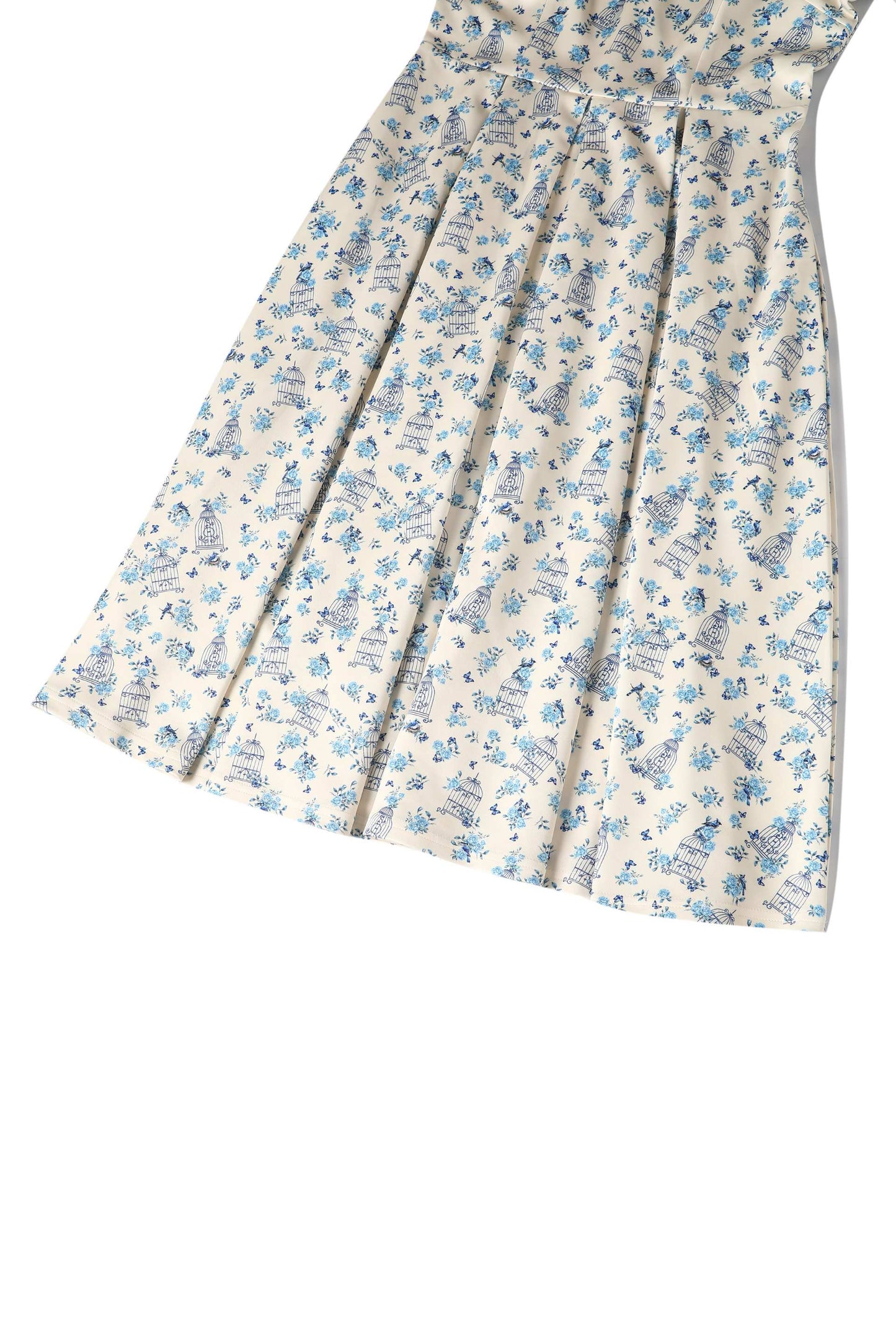 Lily Bird Cage Off Shoulder Dress In Cream White