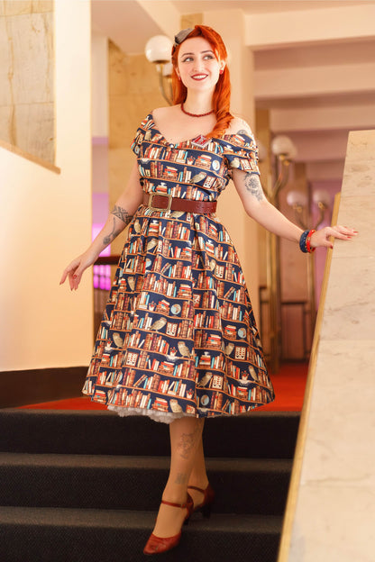 Lily Off Shoulder Book & Owl Dress