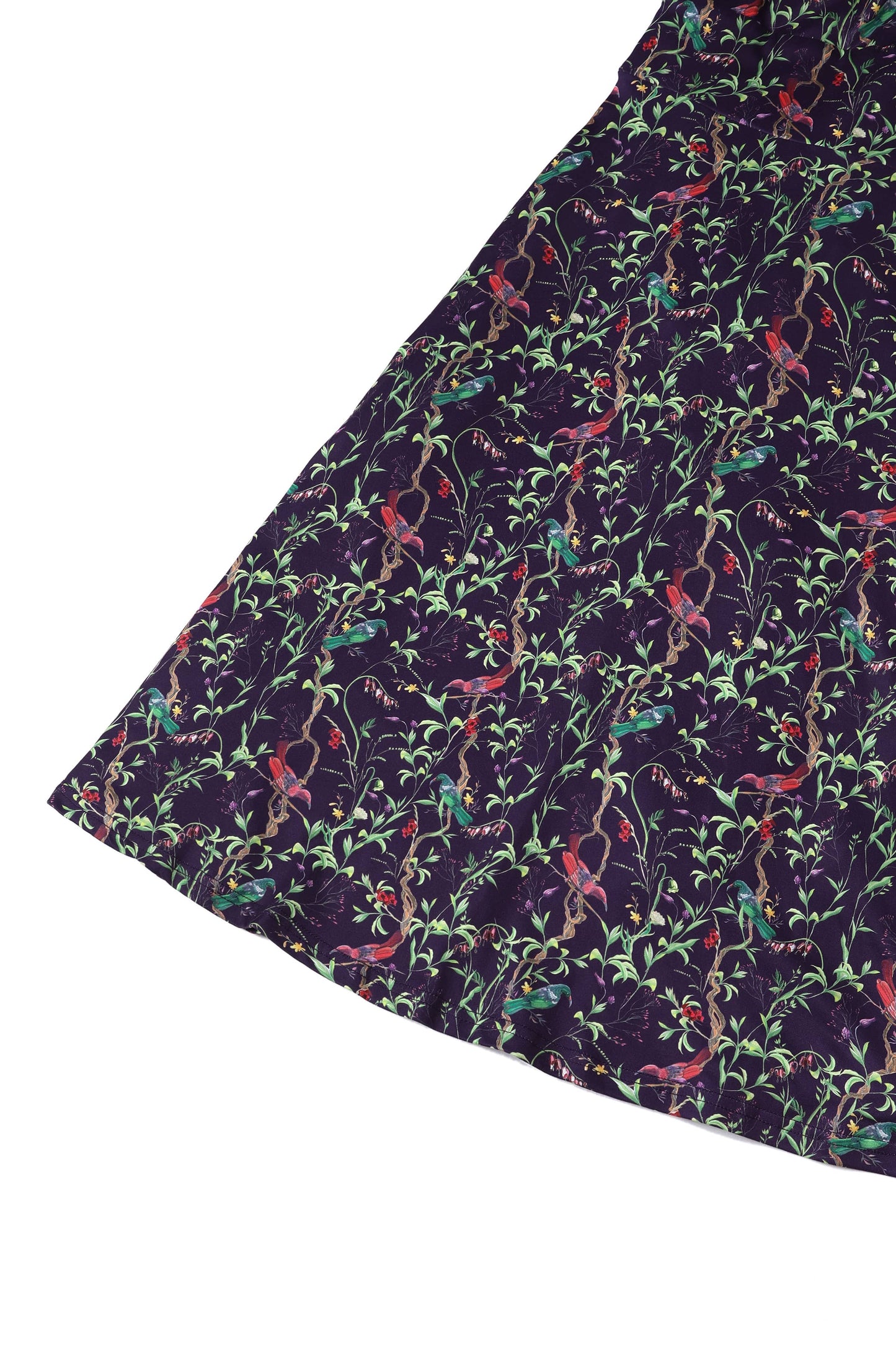 Katherine Purple Bird Long Sleeved Dress