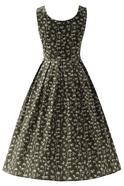 Ophelia Green Bamboo Midi Dress