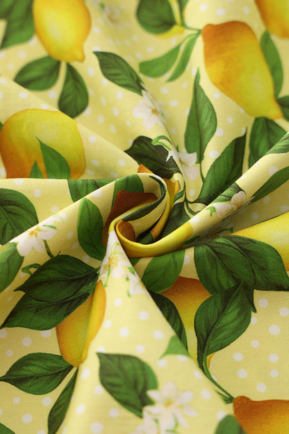 Ophelia Yellow Lemon Midi Dress
