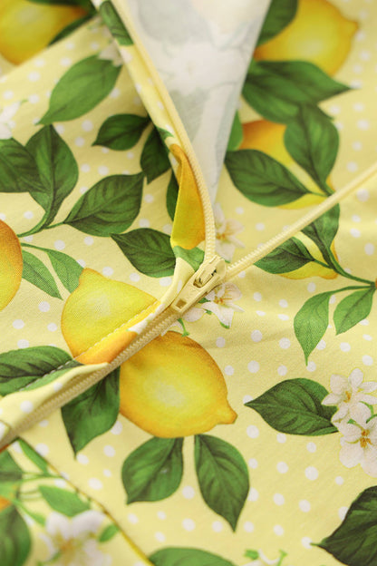 Ophelia Yellow Lemon Midi Dress