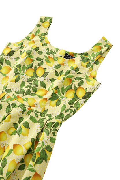 Ophelia Yellow Lemon Midi Dress
