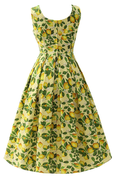 Ophelia Yellow Lemon Midi Dress