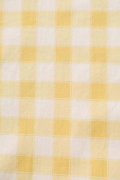 Amanda Yellow Gingham Swing Dress