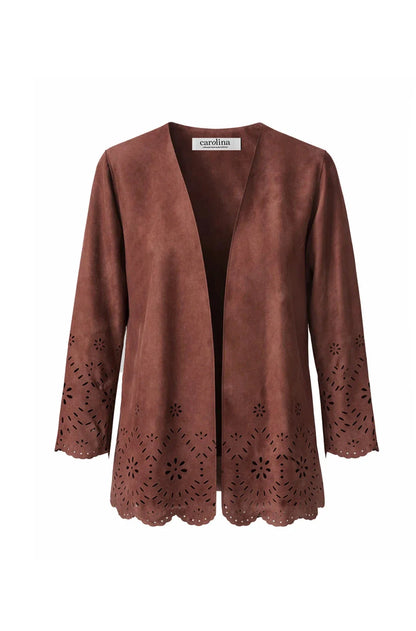 Valentina Floral Detail Jacket Brown