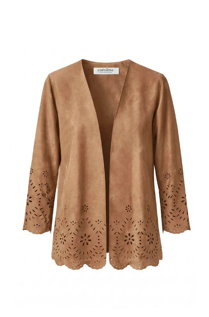 Valentina Floral Detail Jacket Taupe