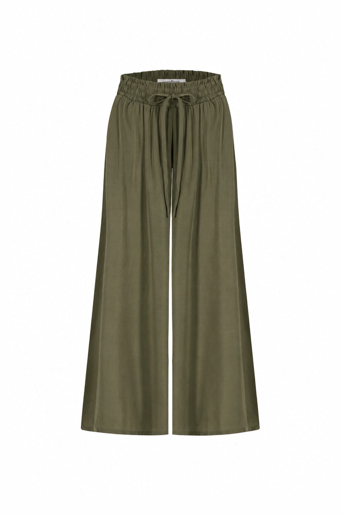 Vittoria Smocked Waist Wide Leg Pants Olive
