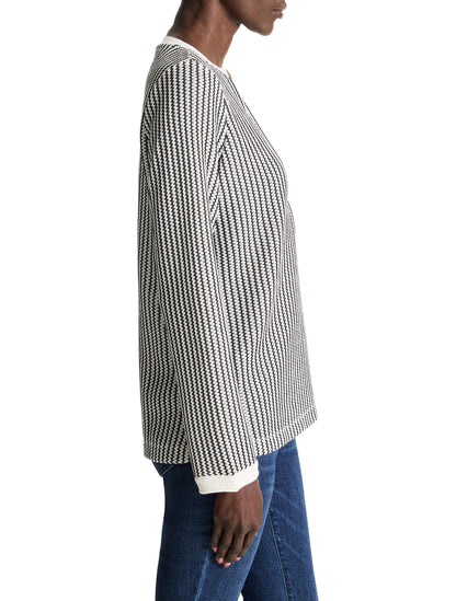 Zig Zag Split Neck Top