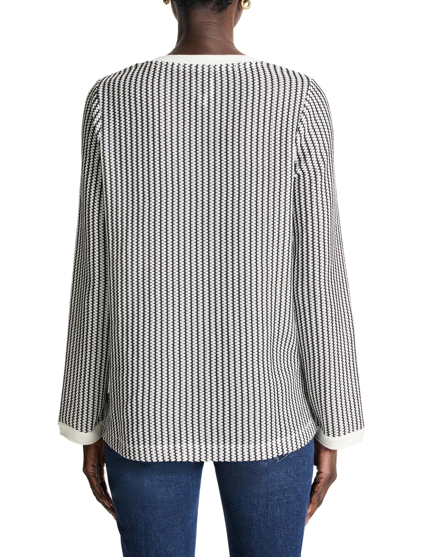Zig Zag Split Neck Top