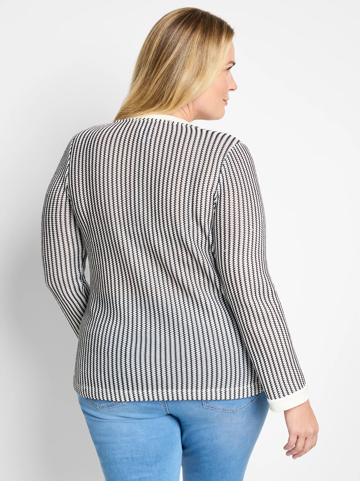 Zig Zag Split Neck Top