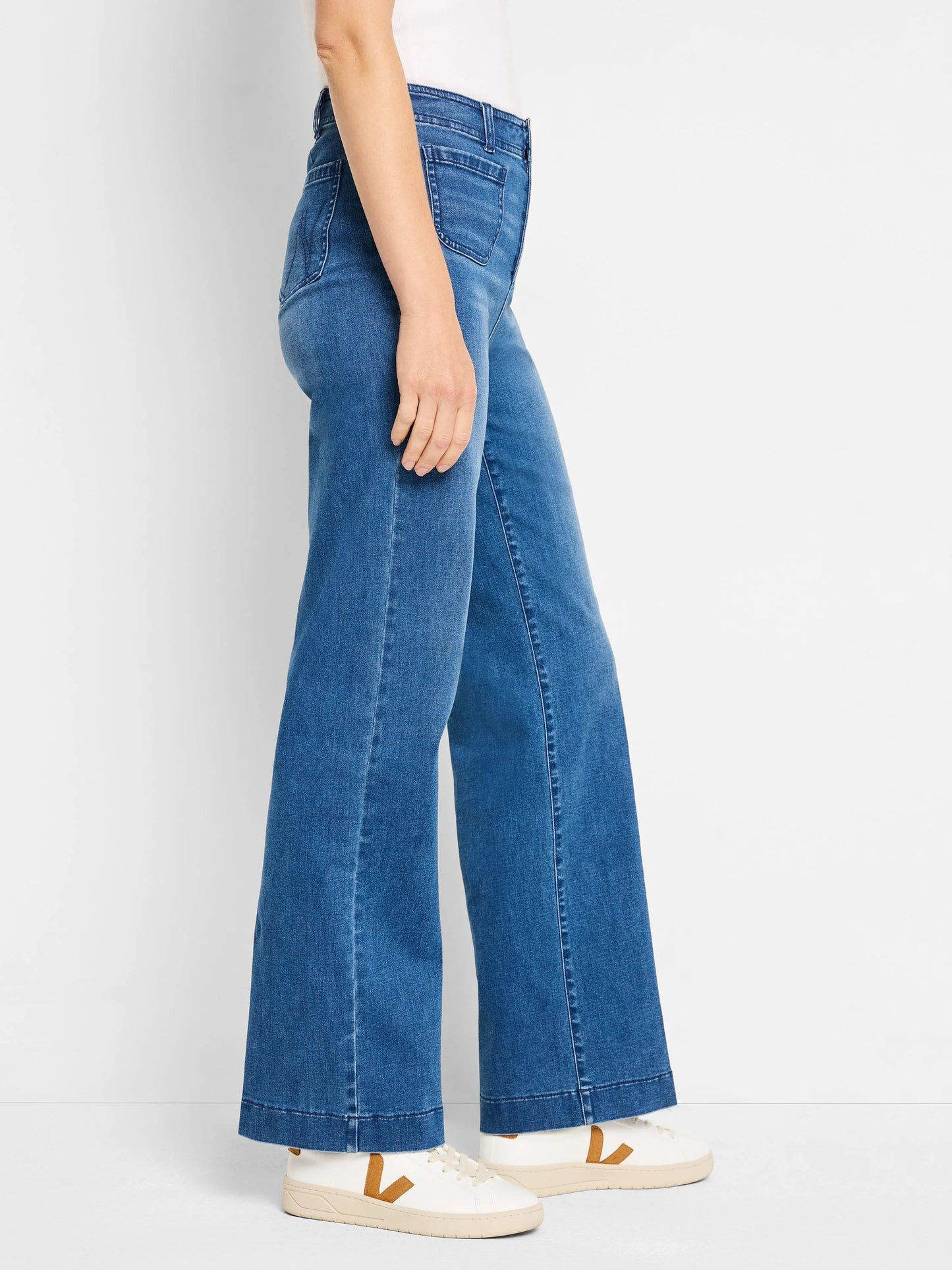 High Rise Wide Leg Pocket Jeans