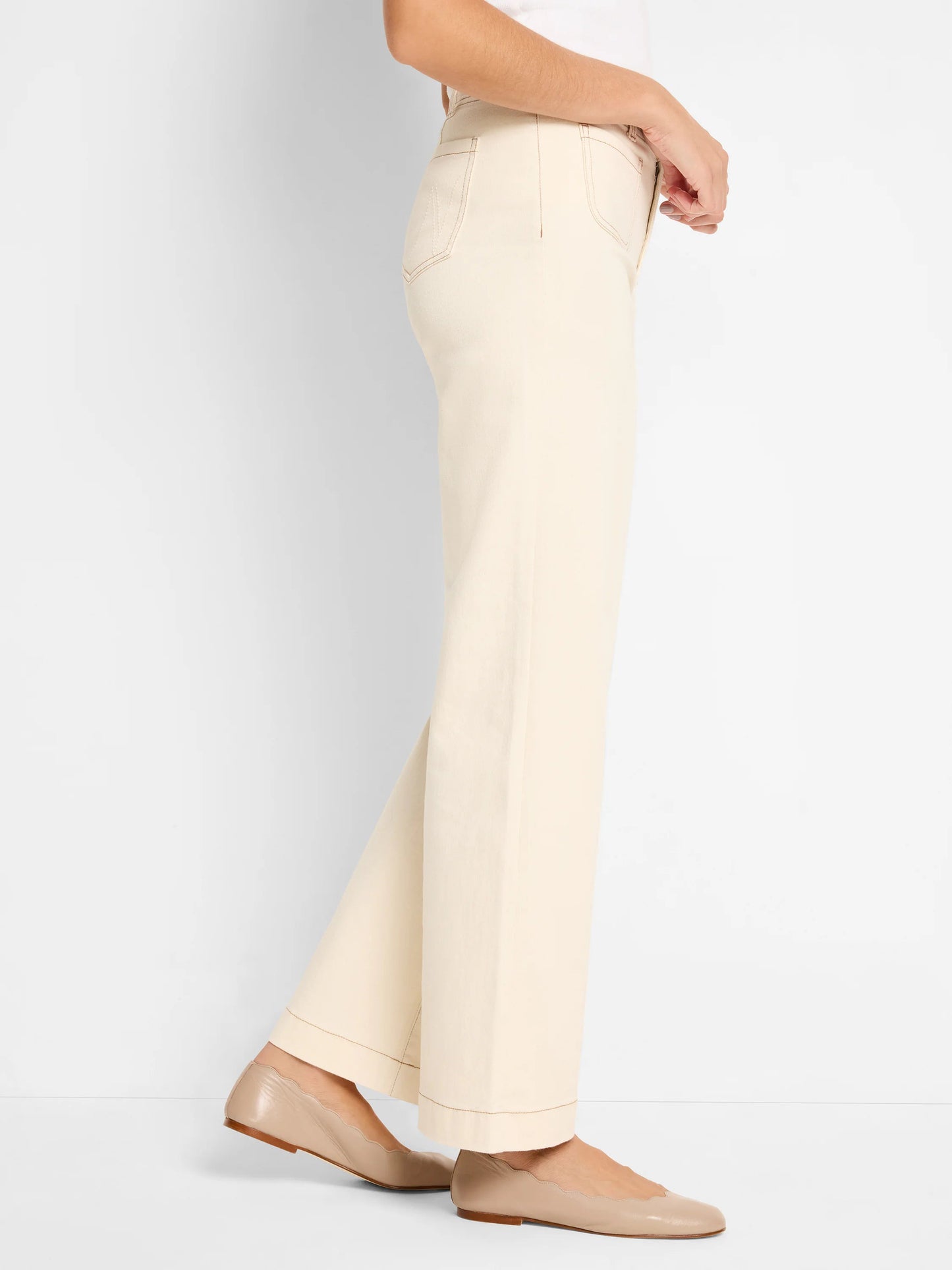 High Rise Wide Leg Pocket Jeans