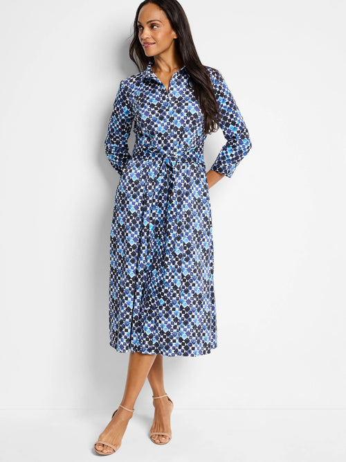 Blue Baubles Shirt Dress