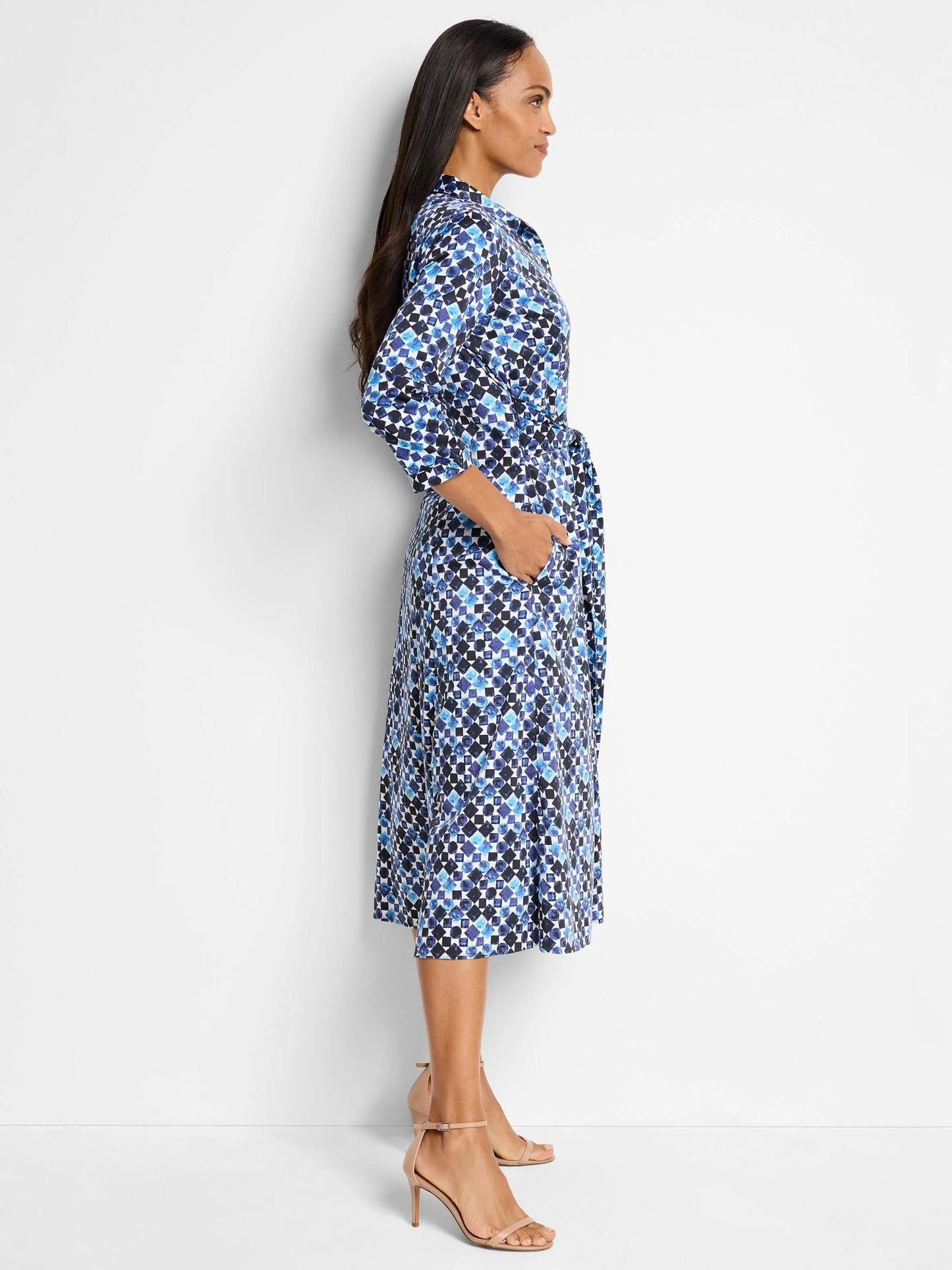 Blue Baubles Shirt Dress