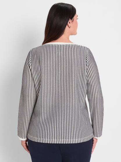 Zig Zag Knit Top