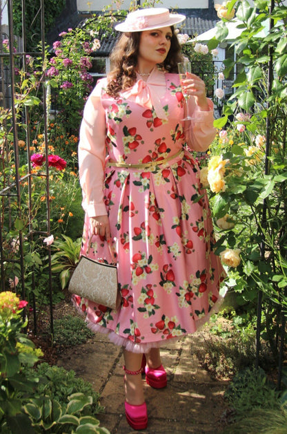 Amanda Pink Strawberry Dress