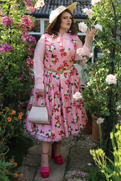 Amanda Pink Strawberry Dress