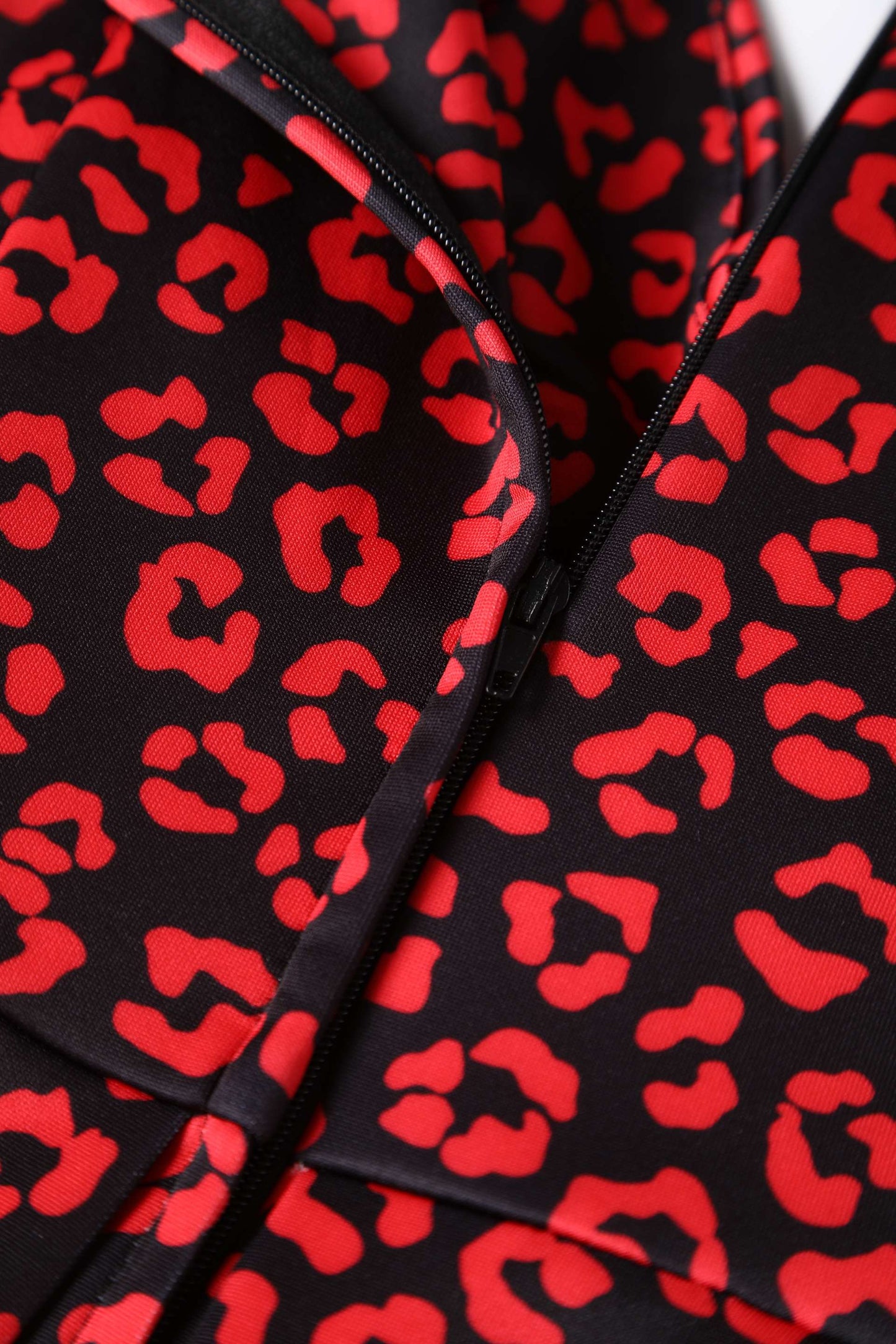 Lily Black & Red Cheetah Print Off Shoulder Dress