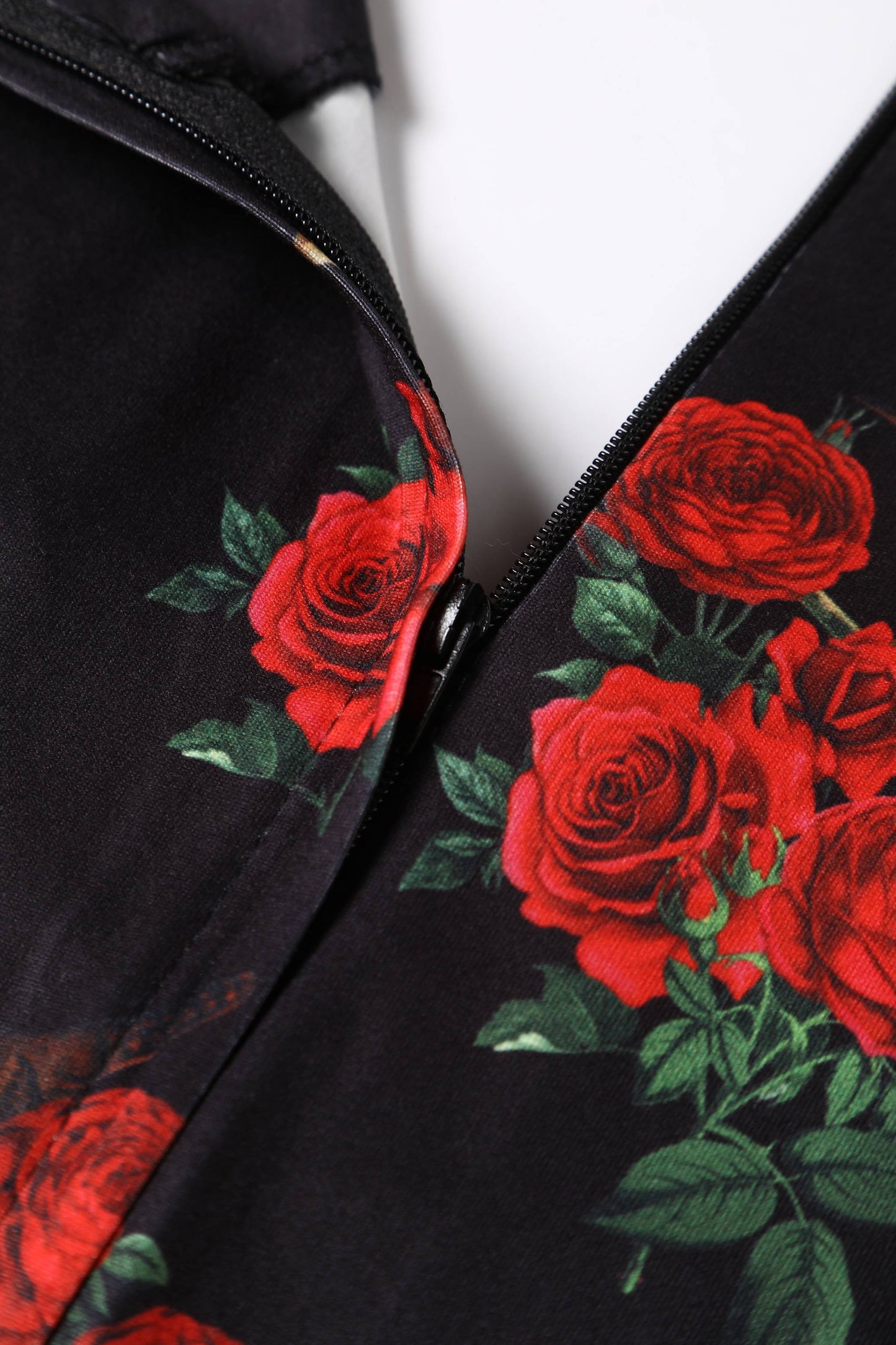 Billie Red Rose & Bird Long Sleeved Dress