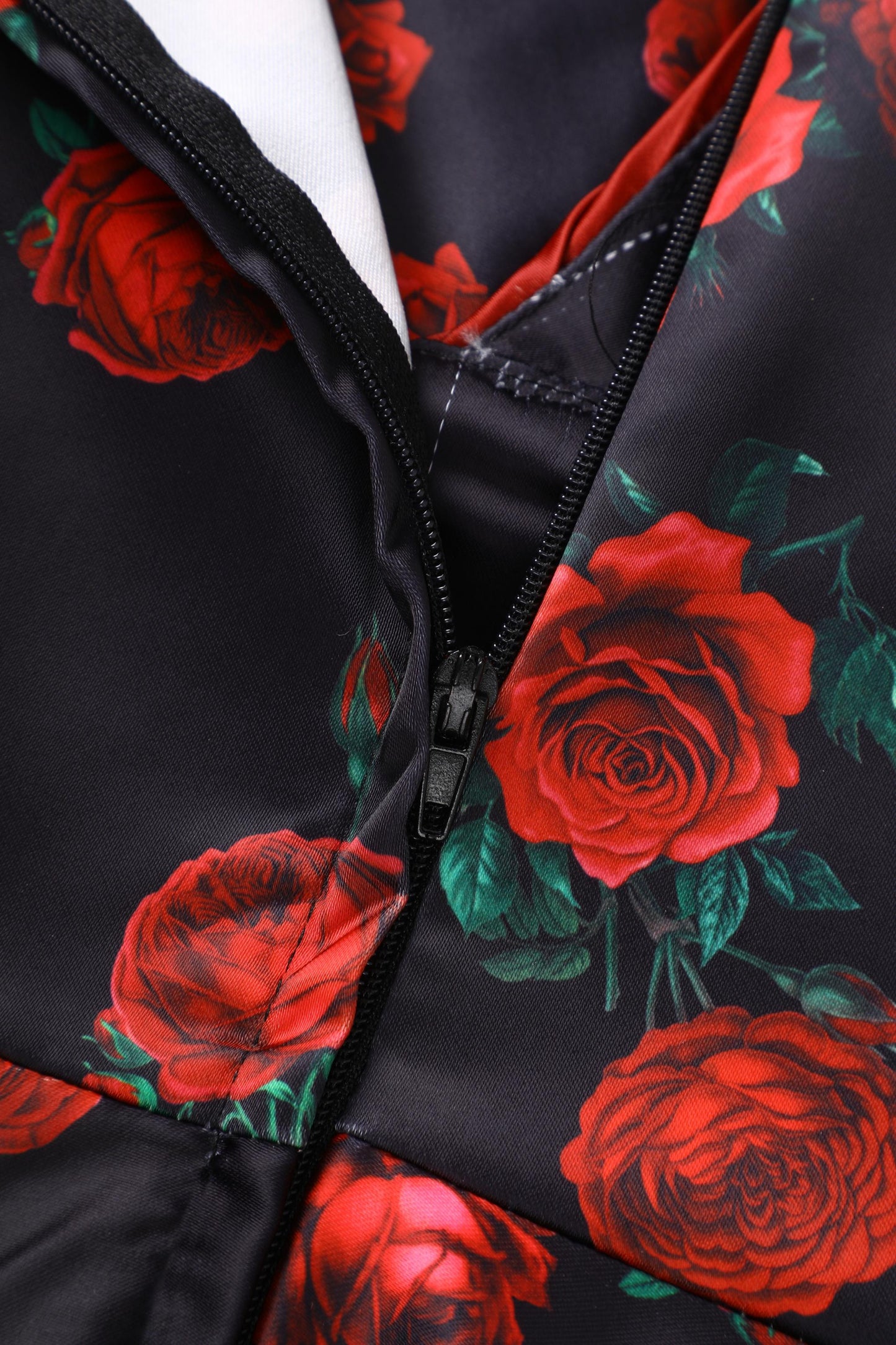 Grace Black Rose Pleated Bust Dress