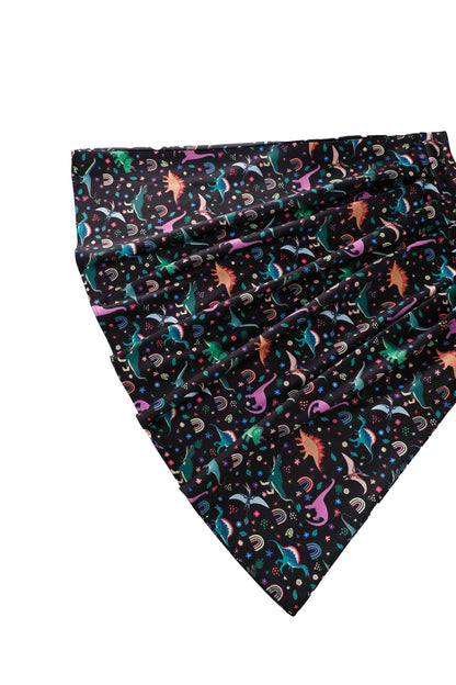 Aisley Dinosaur Pleated Midi Skirt In Black