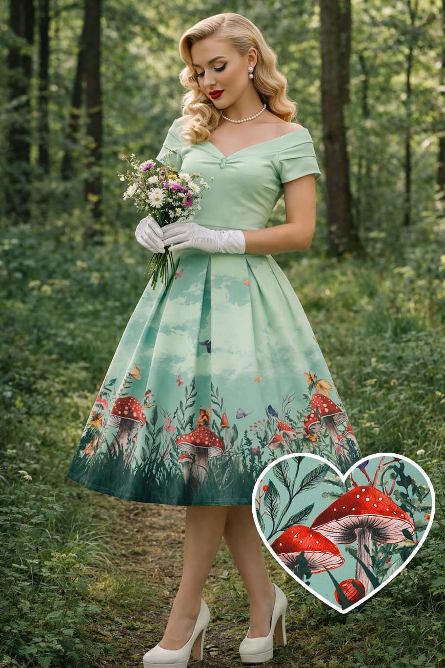 Aisley Fairy Land Pleated Midi Skirt