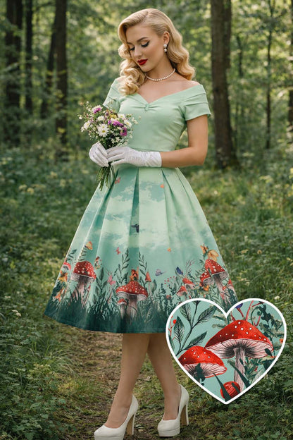 Aisley Fairy Land Pleated Midi Skirt