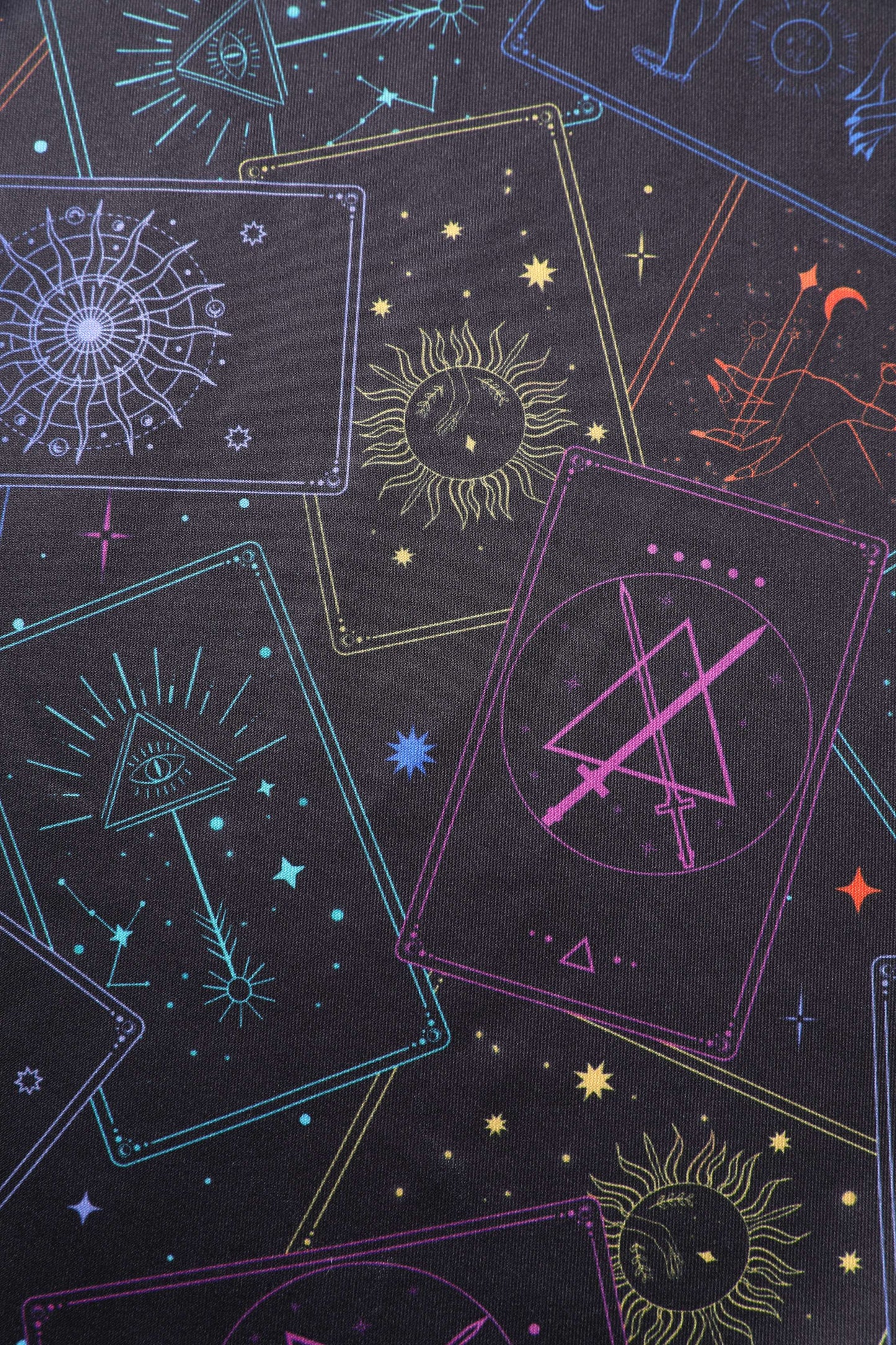 Aisley Tarot Card Black Midi Skirt
