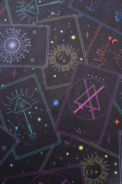 Aisley Tarot Card Black Midi Skirt